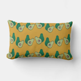 Cojín Lumbar aguacate verde sobre el marrón