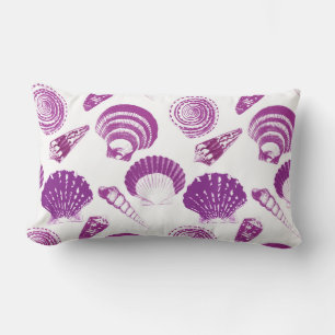 Cojín Lumbar Agujas de mar - amethyst morado sobre un fondo bla