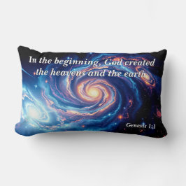 Cojín Lumbar Al principio, Dios y el Verso de la Creación