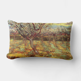 Cojín Lumbar Albaricoqueros en flor por Van Gogh
