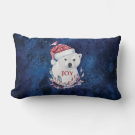 Cojín Lumbar Alegría de los Navidades de pájaro Gorra de oso po