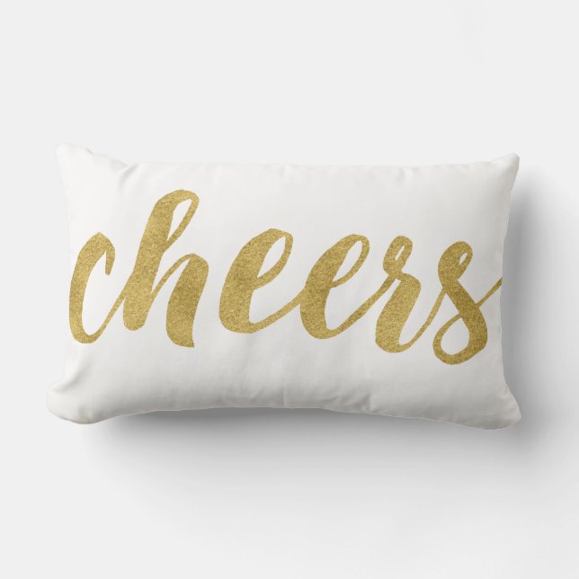 Cojín Lumbar Alegría Moderna En La Decoración De Las Fiestas De (Anverso)