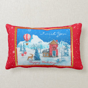 Cojín Lumbar Algodón Personalizar de paisajes de nieve