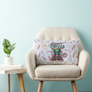 Cojín Lumbar Alien aquí para el café