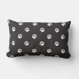 Cojín Lumbar All Over Animal Paw Print Black