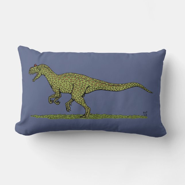 Cojín Lumbar Allosauro de dinosaurio Jurásico (Anverso)