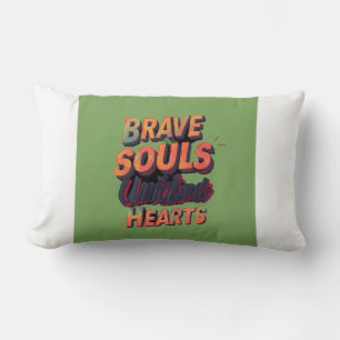 Cojín Lumbar "Almas valientes Corazones Unidos".