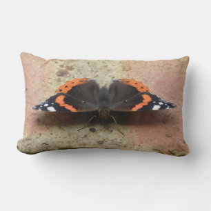Cojín Lumbar Almirante Rojo Mariposa Pillow