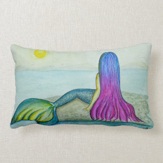 Cojín Lumbar Almofada com ilustração sereia ao sol