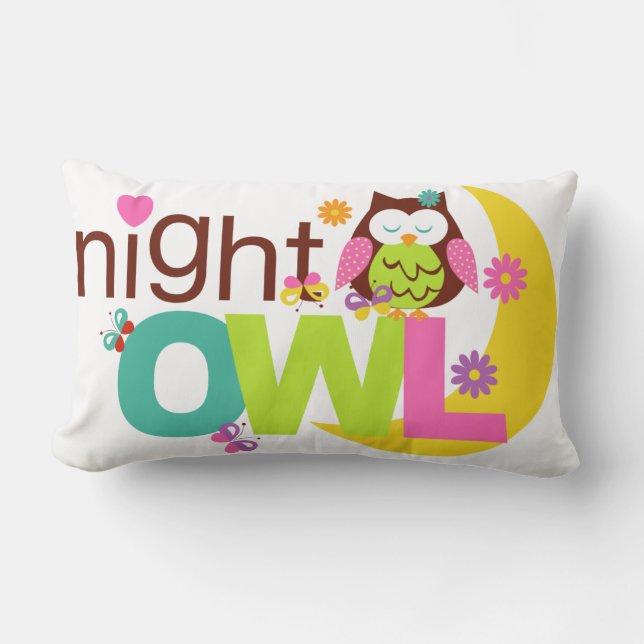 Cojín Lumbar Almofada Night Owl (Anverso)