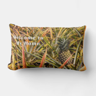 Cojín Lumbar Almohada, Bienvenido a mi hogar con piña