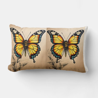 Cojín Lumbar "Almohada de mariposa de ala majestuosa"