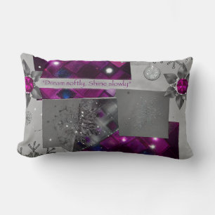 Cojín Lumbar "Almohada de sueño de diamante púrpura"