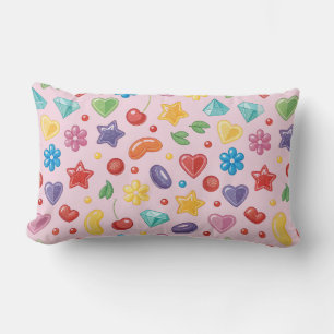 Cojín Lumbar “Almohada lumbar de estrella de caramelo colorida
