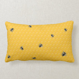 Cojín Lumbar Almohadilla de madera - Abeja panal2
