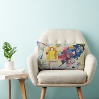 Cojín Lumbar Almohadón 'Azul-Rojo-Amarillo' de Wassily Kandinsk