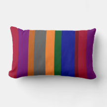 Almohadón de rayas multicolores