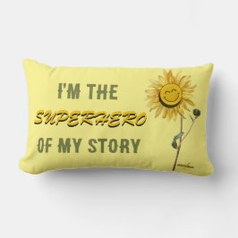 Cojín Lumbar Almohadón de Superhéroe por la Poeta Adiela Akoo
