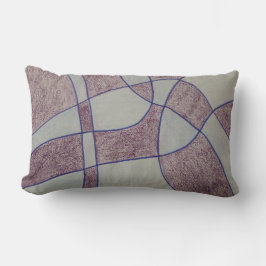 Cojín Lumbar Almohadón de Terciopelo Morado Abstracto