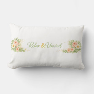 Cojín Lumbar Almohadón doble de flores elegantes para relajars
