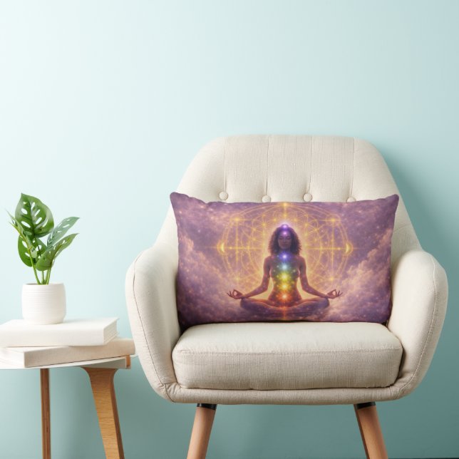 Cojín Lumbar Almohadón Espiritual de Meditación de Chakra (Silla)