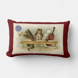 Cojín Lumbar Almohadón "Gato y violín"