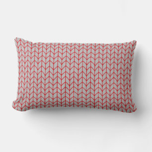 Cojín Lumbar ALMOHADÓN Lumbar de punto GRIS ROJO