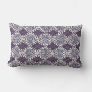 COJÍN LUMBAR ALMOHADÓN LUMBAR DE PUNTO PLUM ARGYLE