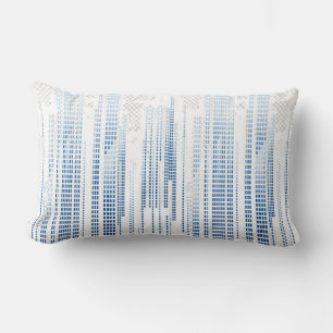 Cojín Lumbar Almohadón moderno con rayas abstractas azules