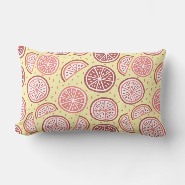 Cojín Lumbar Almohadones con estampado de cítricos (Anverso)