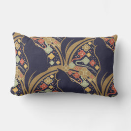 Cojín Lumbar Almohadones con estampado floral de gato Art Déco