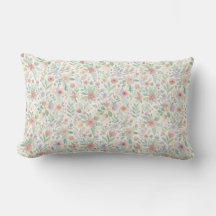 Almohadones y Puf de Flores Pastel