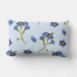 Cojín Lumbar Almohín de flores azules