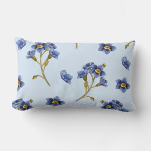 Cojín Lumbar Almohín de flores azules