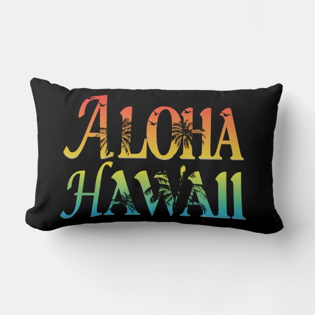 Cojín Lumbar Aloha Hawaii (Anverso)