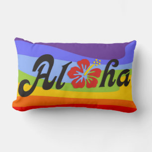 Cojín Lumbar Aloha Hibiscus - diseño de Hawaii plano + tus idea