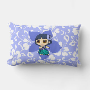Cojín Lumbar Aloha Honeys Hula Chica Reversible Lumbar Pillows
