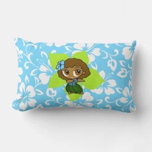 Cojín Lumbar Aloha Honeys Hula Chica Reversible Lumbar Pillows