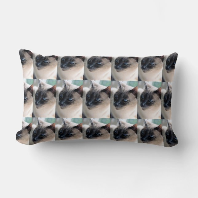 Cojín Lumbar Aloof Siamese Cat Lumbar Pillow (Anverso)