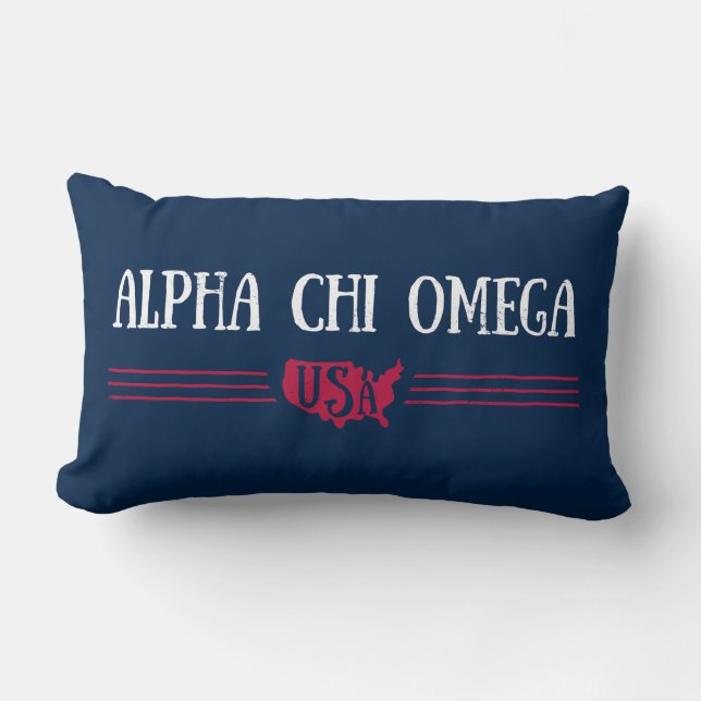 Cojín Lumbar Alpha Chi Omega - EE. UU. (Anverso)