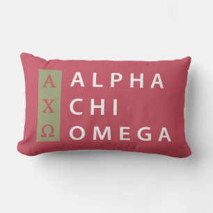 Cojín Lumbar Alpha Chi Omega   Logotipo apilado