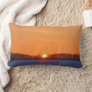 Cojín Lumbar Amanecer sobre la pradera Manitoba, Canadá