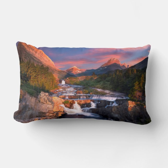 Cojín Lumbar Amanecer sobre SwiftCurrent Creek (Anverso)