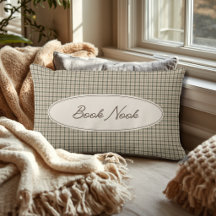 Amante de los libros Script elegante Gingham