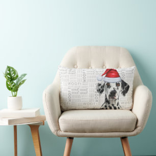 Cojín Lumbar Amante de los Perros Navidad Dalmatian Lindo Fiest