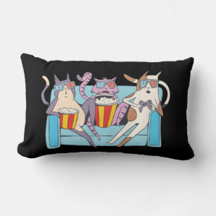 Cojín Lumbar Amantes de Películas 3D de Tres Gatos