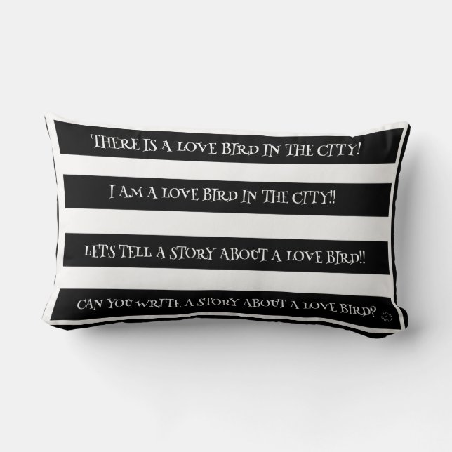 COJÍN LUMBAR AMAR EL AVE EN LA CIUDAD (Reverso )