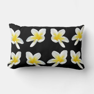 Cojín Lumbar Amarillo Blanco Negro, Cushion Lumbar Frangipanis.