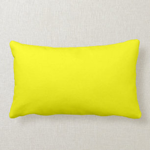 Cojín Lumbar Amarillo brillante (color sólido) 