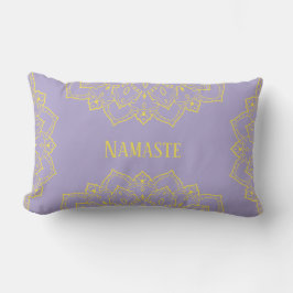 Cojín Lumbar Amarillo y lavanda Mandala Lumbar Pillow